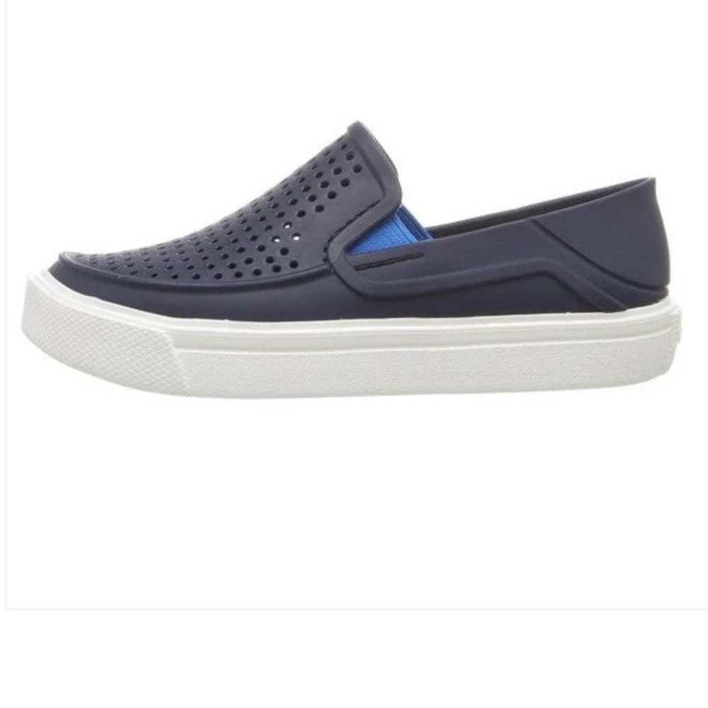 Crocs Citilane Roka Blue White Rubber junior size 3 comfort lightweight NWOT